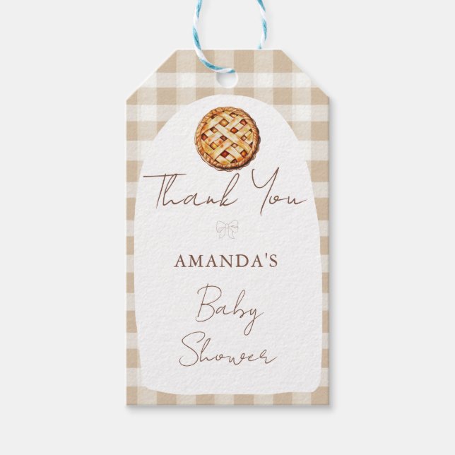 Etiqueta Para Presente Festa de Bebê Cutie Pie Obrigado (Frente)