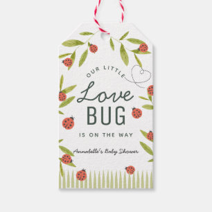Etiqueta Para Presente Festa de Bebê Little Love Bug Ladybug Verde