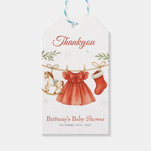 Etiqueta Para Presente Festa de Bebê Santa Baby Roupas de Natal Menina