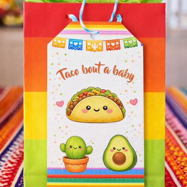 Etiqueta Para Presente Festa de bebê Taco demais (Criador carregado)