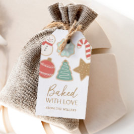 Etiqueta Para Presente Festa de Biscoitos de Natal Coloridos