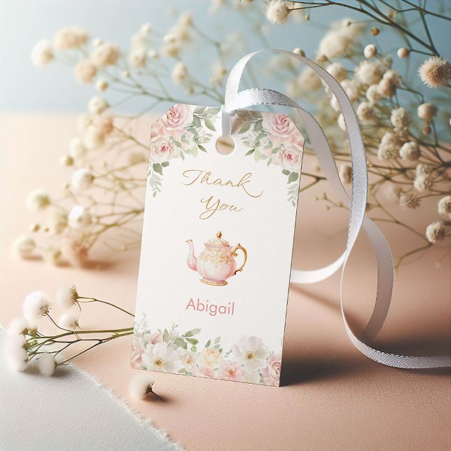 Etiqueta Para Presente Festa de Chá de Panela da Noiva (Tea Party Bridal Shower Gift Tags)