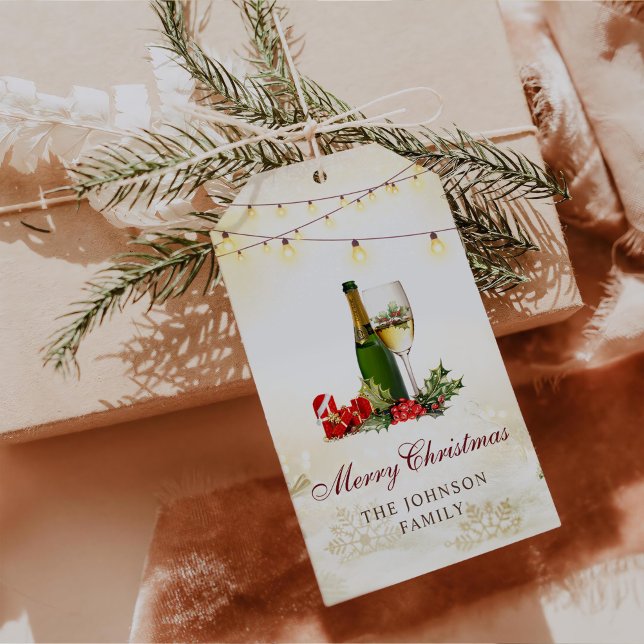 Etiqueta Para Presente Festa de Cocktail de Natal (Criador carregado)