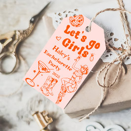 Etiqueta Para Presente Festa de Despedida de Solteira Caubói de Disco Lar