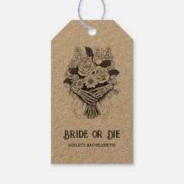 Etiqueta Para Presente Festa de Despedida de Solteira de Halloween Bride 