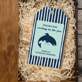 Etiqueta Para Presente Festa de Despedida de Solteiro de Pesca - Obrigado