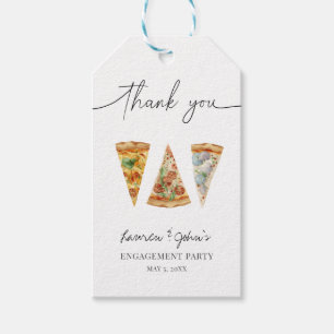 Etiqueta Para Presente Festa de Engajamento Amor e Pizza