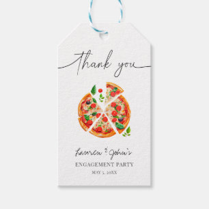 Etiqueta Para Presente Festa de Engajamento Amor e Pizza
