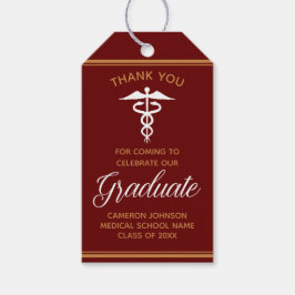 Etiqueta Para Presente Festa de formatura da Faculdade de Medicina Dourad