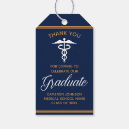 Etiqueta Para Presente Festa de formatura da Faculdade de Medicina Dourad