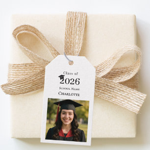 Etiqueta Para Presente Festa de formatura moderna DIY com foto