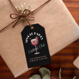 Etiqueta Para Presente Festa de Galentine's Day de Single Babes Coquetel 
