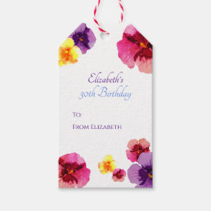 Etiqueta Para Presente Festa de Jardim de Verão Boho Elegante Floral Colo