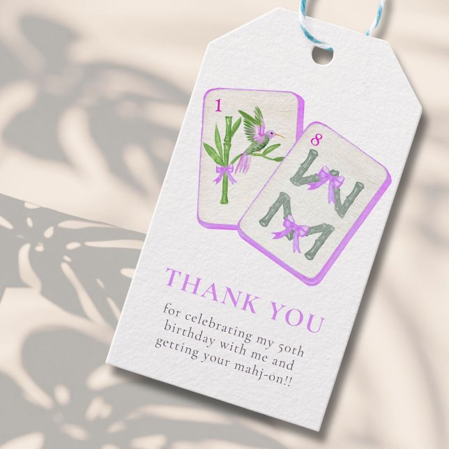 Etiqueta Para Presente Festa de Mahjong (Criador carregado)