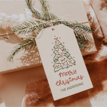 Festa de Natal Árvore de Natal Desenhada à Mão em 