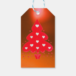 Etiqueta Para Presente FESTA DE NATAL ÁRVORE DE NATAL VERMELHA laranja