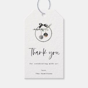 Etiqueta Para Presente Festa de Natal Cozy Nature Wreath