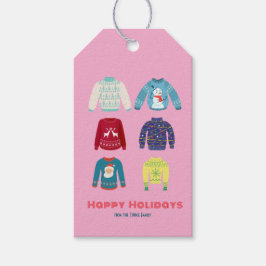 Etiqueta Para Presente Festa de Natal de Doce Feia de Férias Retro