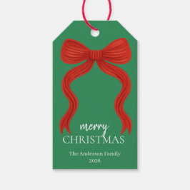 Etiqueta Para Presente Festa de Natal do Arco Vermelho Elegante -