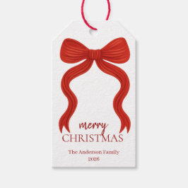 Etiqueta Para Presente Festa de Natal do Arco Vermelho Elegante -
