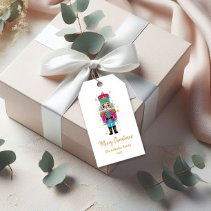 Etiqueta Para Presente Festa de Natal do Elegante Quebra-Nozes Brilho D