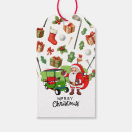 Etiqueta Para Presente Festa de Natal do Golf temida com Papai Noel
