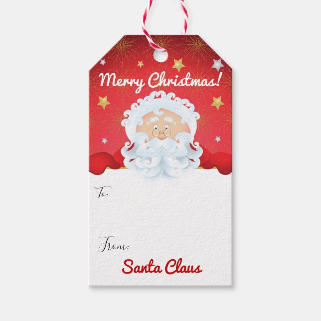 Etiqueta Para Presente Festa de Natal do Papai Noel (Frente)