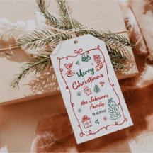 Festa de Natal Friendsmas Desenhada à Mão no Estil