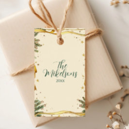 Etiqueta Para Presente Festa de Natal Rústica de Ribbon