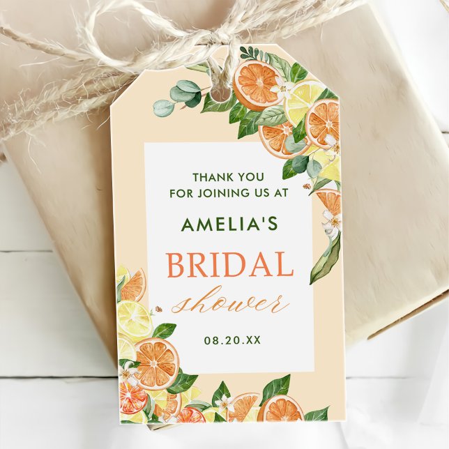 Etiqueta Para Presente Festa de Noiva Main Squeeze Citrus (Criador carregado)