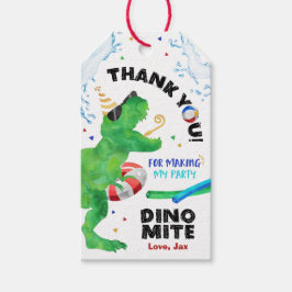 Etiqueta Para Presente Festa de Piscina do Dinossaur - Marcas de Favorito