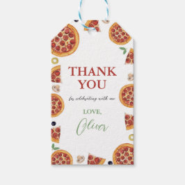 Etiqueta Para Presente Festa de Pizza, Fatia de Diversão
