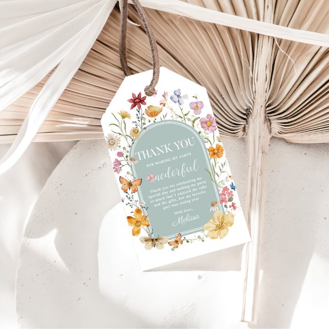 Etiqueta Para Presente Festa de primeiro aniversario de Girassol (Criador carregado)