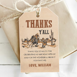 Etiqueta Para Presente Festa de primeiro aniversario Rodeo Ocidental