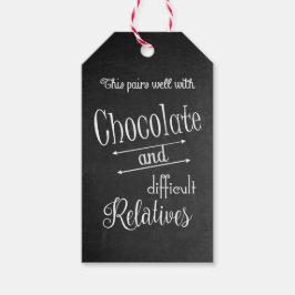 Etiqueta Para Presente Festa de Provando de vinho e de chocolate