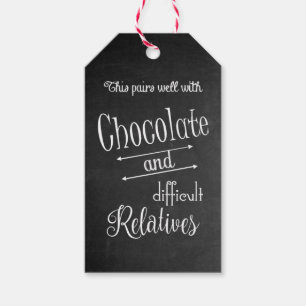Etiqueta Para Presente Festa de Provando de vinho e de chocolate