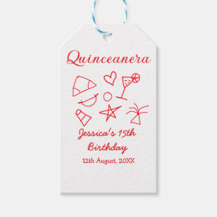 Etiqueta Para Presente Festa de quince anos no aniversário de 15 anos árv
