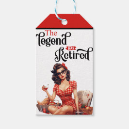 Etiqueta Para Presente Festa de Reforma de Pinagem de Legenda Aposentada
