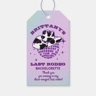 Etiqueta Para Presente Festa de Solteira Retro Disco Cowgirl