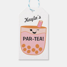 Etiqueta Para Presente Festa de Tea Boba de Bble Bonito Personalizada