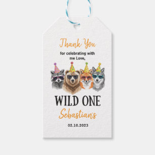 Etiqueta Para Presente Festa de Um Aniversário Selvagem Safari - Animal d