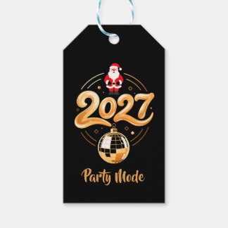 Etiqueta Para Presente Festa do Papai Noel 2027 Modo Festa Dourado Disco 