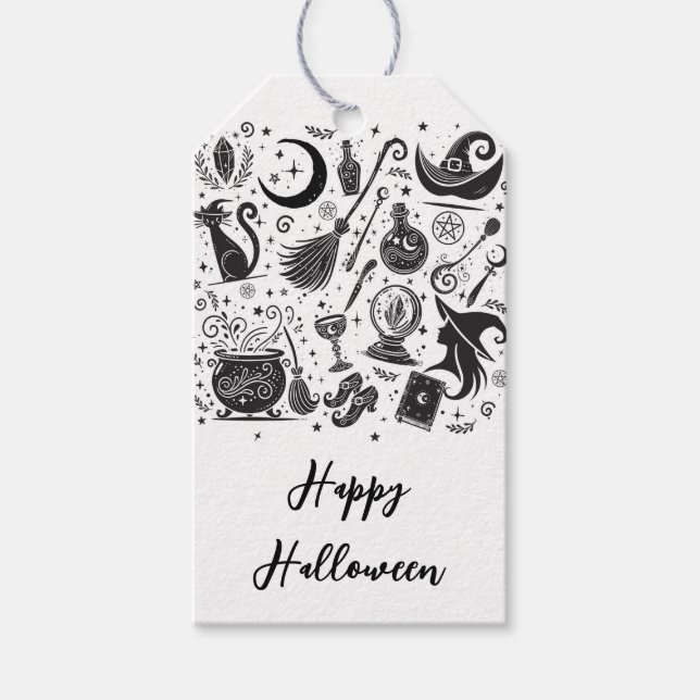 Etiqueta Para Presente Festa Mágica do Wiccan Pagan (Frente)