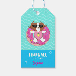 Etiqueta Para Presente Festa Personalizada De Piscina De Cachorros Obriga