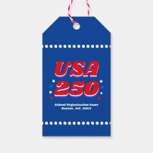 Etiqueta Para Presente Festa Personalizada Patriótica 250 Anos EUA