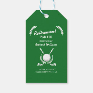 Etiqueta Para Presente Festa Temida de Golfe de Aposentação