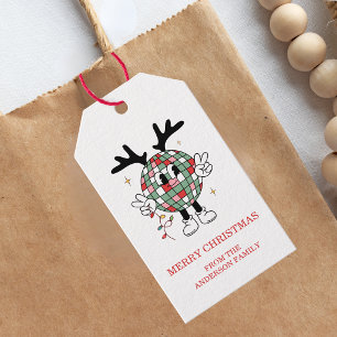 Etiqueta Para Presente Festas Felizes de Natal Retrô