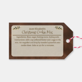 Etiqueta Para Presente Festive Christmas Cookie Mix Personalized Brown