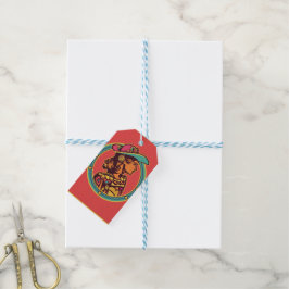 Etiqueta Para Presente Festive Gift Tag – Holiday Cat & Pumpkin Design