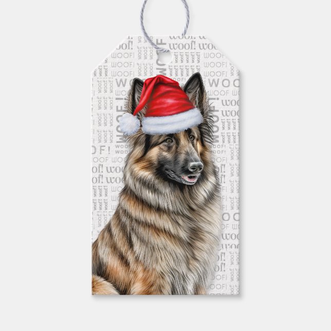Etiqueta Para Presente Festivo belga Tervuren Feriado Natal (Frente)